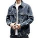 Loom European American Loose Denim Men's Design Retro Jacquard Jacket Spring And Autumn Stylish Long Sleeve Shirt Trendy_mkmklike.com