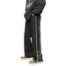 Men's Distressed Zip-Up Denim Jeans - High Street Ins Style Black Ripped Jeans With Raw Hem & Casual Loose Fit_mkmklike.com