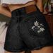 Women's Clothing Shorts Embroidery All Match Denim Shorts Casual_mkmklike.com
