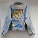 Women's Clothing Short Denim Jacket Streetwear Denim Jacket Women's Short Cropped Oversized Graffiti Hand-Painted Design - Edgy Spring Essential_mkmklike.com