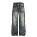 Cleanfit Washed Denim Pants – Men's Relaxed Straight-Leg Jeans With Vintage Creases & Stacked Hem (S-XXL)_mkmklike.com