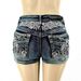 Women's Clothing Summer High Street Sexy Hot Girl Style Fashion Hot Pants Embroidered Denim Shorts_mkmklike.com