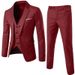 Business casual suit three-piece groomsman wedding one-button suit S-6XL_mkmklike.com
