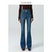 Women's High Waisted Flared Jeans Supermodel Style Three Button Four Way Stretch Slim Fit Retro Hip Lifting Denim For Winter Size 25_mkmklike.com