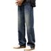 Large Size Men's Clothing Four Seasons American Loose Jeans Men's Elastic Waist High Street Fat Straight Jeans Men's Cross-border_mkmklike.com