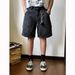 Niche Hong Kong Style Retro Washed Denim Shorts Men's Summer New Loose Trendy Brand Design Casual Five-point Pants_mkmklike.com