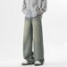 Pure ACU Men's Clothing|Trendy American High Street Fleece-Lined Jeans For Men, Straight-Leg, Slightly Flared, High-End Feel,_mkmklike.com