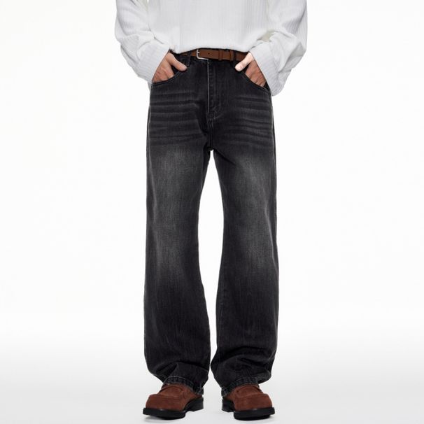 Nordmann Muqiu Clothing | 2025 Autumn Winter New American Retro Distressed Washed Jeans Men's Loose Straight Long Pants_mkmklike.com