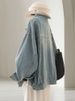 Plus-size Blue Denim Jacket For Women, 2025 Spring Autumn New Design, Loose And Slimming Top_mkmklike.com