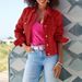 Women's Slim-Fit Denim Jacket – Vibrant Summer Colors, Lightweight & Stylish For Casual & Streetwear Looks_mkmklike.com