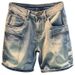 Men's Trendy Thin Denim Shorts Summer Loose Straight Leg Mid-Length Cargo Pants With Multiple Pockets Casual 5/5 Cropped Trousers_mkmklike.com