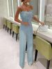 Women's Clothing Feather Tube Top Sexy Fashion Jumpsuit_mkmklike.com