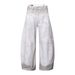 Punk Wasteland Vintage Dirty Denim Scimitar Men's Design Sense Split Patchwork Tie-Dye Wide-Leg Cargo Pants Trendy_mkmklike.com