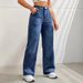 Women's Clothing New Discount Craft Washed Mid Waist Wide Leg Jeans Loose Casual Versatile_mkmklike.com