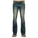 Slim Fit Vintage Button-Detail Men's Jeans With Flared Hem - Comfortable Cotton Denim For Casual & Stylish Look_mkmklike.com