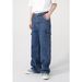 Trendy Brand American 2025 Spring Summer New Straight Tube Loose Dark Blue Workwear Wide Leg Jeans For Men And Women_mkmklike.com