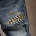 Men's Premium Embroidered Jeans - Slim Fit Stretch Denim Pants With Lettering Design, Luxury Streetwear For Fall & Winter (Blue, Size 28-36)_mkmklike.com