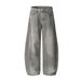 Men's Clothing New American High Street Retro Inkjet Wash Scimitar Jeans Vibe Wide Leg Trousers_mkmklike.com