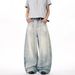Vintage Washed Baggy Jeans For Men - 90s Inspired Wide Leg Distressed Denim Pants With Deconstructed Design_mkmklike.com