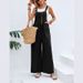 Women"s Solid Color Casual Strappy Jumpsuits _mkmklike.com