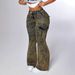 Vintage Yellow High-Waisted Flared Jeans For Women - Stretchy Denim Workwear Pants With Retro Slim Fit & Bootcut Hem_mkmklike.com