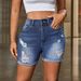 Women’s Clothing retro high waist ripped denim shorts stretch jeans women's clothing summer new_mkmklike.com