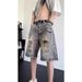 Men's Clothing Denim Shorts Men's Washed Trendy Casual Retro 5 Point Youth Handsome Pants_mkmklike.com