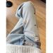 Design Sense Dachshund Embroidery Jeans For Women Spring New Straight Slim Fit Stylish Fleece Regular Wide Leg Pants_mkmklike.com