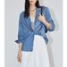 Women's Clothing Tencel Acetate Denim Spring Retro Suit Collar Embroidery Drape Loose Versatile Shirt_mkmklike.com