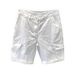 Men's Trendy Summer White Denim Shorts Multiple Pockets Loose Straight Leg Casual Cargo Shorts_mkmklike.com