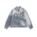 Eon Modish 25 Autumn New American Street Badge College Style Denim Jacket Coat_mkmklike.com