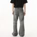 Men's Clothing Korean Style New Style Worn Design Washed And Whitened Versatile Fashion Flared Denim Trousers_mkmklike.com