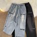 Spring And Autumn Men's Jeans Trendy Brand Ins Zipper Design Sense Pants Straight American High Street Ruffian Handsome Tooling Pants_mkmklike.com