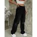 Women's Washed Straight Leg Jeans - Relaxed Fit High Waist Casual Denim Pants For Everyday Wear_mkmklike.com
