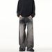 Men's Clothing Men's American Retro Washed Gray Jeans - Relaxed Straight-Leg Hip-Hop Streetwear For Couples (Available In Plus Sizes)_mkmklike.com