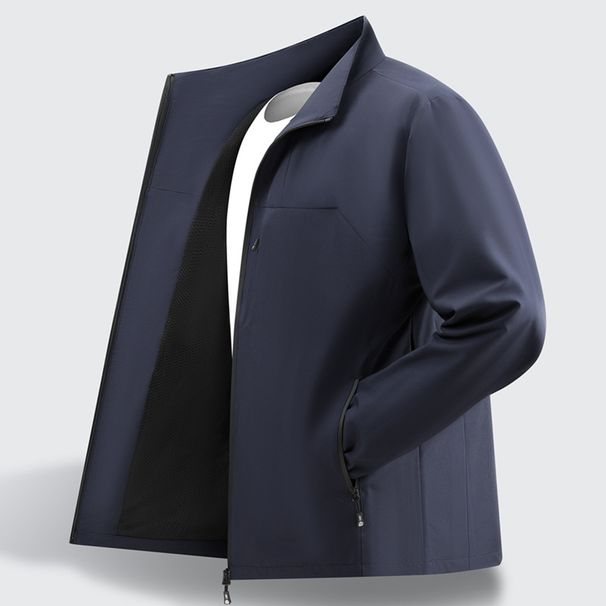 Spring New Soft Shell Jacket, Long Pants, Fleece Stand-up Collar Autumn And Winter Casual Men's Clothing_mkmklike.com