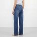 High Waisted Straight Leg Jeans for Women Loose Fitting Wide Leg Pants Slimming Trousers with Side Pearl Accents Cross Border Exclusive_mkmklike.com