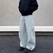 Vintage Washed Blue Straight-Leg Jeans – Retro Denim Pants With Distressed Details (Xs-Xxl) – Streetwear Style_mkmklike.com