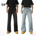 EF JEANS | 2025 Spring New American Retro Micro-pull Slim-fit Washed Black And Gray Versatile Denim Trousers_mkmklike.com
