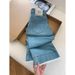 Light Blue Lace Denim Jeans For Women Stretchy Slim Wide Leg Straight Leg Cropped Pants Pear Shaped Figure Plus Size Summer Style_mkmklike.com