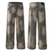 Vintage Washed Distressed Splatter Jeans For Men & Women - High Street Loose Straight Leg Retro Denim Pants_mkmklike.com