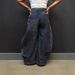 Women's Clothing Retro Distressed Washed Denim Jeans Reversed Waistband Regular Fit Spring/Autumn Solid England Fashion_mkmklike.com