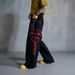 Men's Relaxed Fit Straight Leg Black Denim Jeans With Unique Embroidery - Casual Trousers For Teens & Adults_mkmklike.com