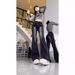 ELLE Black Flared Jeans For Women Spring New Design High Waist Stretch Slim Fit Versatile Bell Bottom Pants Trendy_mkmklike.com