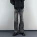 "Vintage Washed Distressed Jeans For Men - Relaxed Fit Straight To Slightly Flared High Street Denim Pants With Artisan Rips, Retro 90s Aesthetic"_mkmklike.com