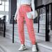 Women's Clothing New Women's Multi color Casual Overalls Multi pocket Skinny Pants Women_mkmklike.com