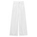 White Wide-leg Jeans Women, 2026 Summer New Style, High-waisted, Loose-fitting, Drapey, Straight-leg, Floor-length Pants_mkmklike.com