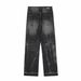 Men's American High-Street Ripple Wash Jeans – Loose Fit Straight-Leg Denim Pants (Black, S-3XL)_mkmklike.com