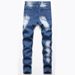 "Men's Stretch Straight Fit Jeans – Classic Washed Denim In Dark & Light Blue (Sizes 28-42)"_mkmklike.com