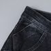 Men's Stretchy, Stylish Black Jeans With A Multi Layered Design, Slim Fit, Straight Leg, Suitable For All Seasons._mkmklike.com